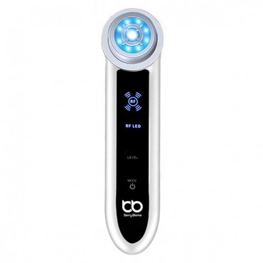 Микротоковый Массажер Для Лица с Функцией RF + EMS + LED Терапия и Охлаждение Berry Blome BB Tokyo Белый 