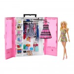 Кукла Барби Игровой Набор Barbie и Модный Шкаф с Одеждой и Аксессуарами Mattel 