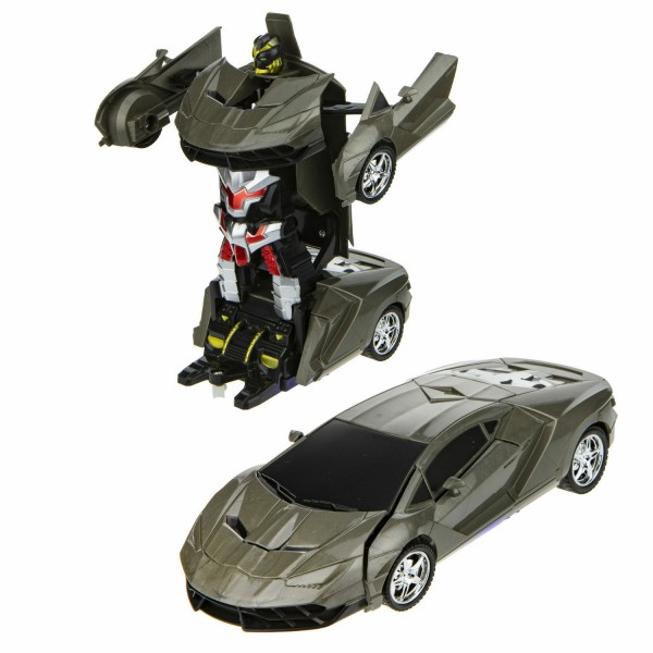 Робот Трансформер Бамблби Робот Машинка На Радиоуправлении Ламборгини Со Светом И Звуком Серебро 