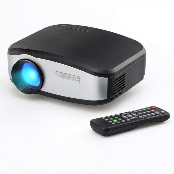 Портативный мини LED проектор 1500 lumen с динамиком + TV тюнер Cheerlux Черный