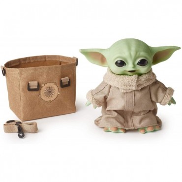 Малыш Йода Игрушка Мандалорец Со Звуком Грогу в Сумке Интерактивный Star Wars Mattel Original 