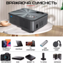 Портативный Проектор Android 9.0 Full HD 1920*1080 P + WIFI + Bluetooth С Динамиками 3200 Lumen Мини LED Проектор Домашний