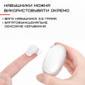 Беспроводные Bluetooth Наушники Вакуумные Вкладыши IPX5 Со Встроенным Чипом JL Sainyer A68 Белые