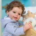 Силиконовая Коллекционная Кукла Реборн Reborn Мальчик Егорка ( Виниловая Кукла ) Высота 55 См
