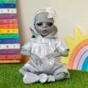 Силиконовая Коллекционная Кукла Реборн Инопланетянин Девочка Миральдина ( Виниловая Кукла Пришелец ) Высота 35 См