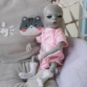 Силиконовая Коллекционная Кукла Реборн Инопланетянин Девочка Рипли ( Виниловая Кукла Пришелец ) Высота 35 См
