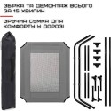 Гамак Для Собаки с Навесом и Металлическим Каркасом Уличный Лежак Для Животных Сборный Переносной