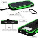 Портативный Повербанк 2в1 30000 mAh Внешний Аккумулятор в Защищенном Корпусе с Солнечной Батареей и Креплением Для Рюкзака + Мощный Фонарь и LED Индикатор DEJI S30