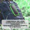Портативный Повербанк 2в1 30000 mAh Внешний Аккумулятор в Защищенном Корпусе с Солнечной Батареей и Креплением Для Рюкзака + Мощный Фонарь и LED Индикатор DEJI S30