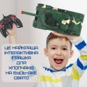 Игрушка Робот Трансформер Танк на Радиоуправлении со Светом и Звуком + Вращение на 360° на Аккумуляторе Зеленый