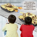 Танк Трансформер Игрушка Робот на Пульте Радиоуправления со Световыми и Звуковыми Эффектами + Вращение на 360° с Аккумулятором Combuy