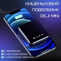 Мини Повербанк 5в1 20000 mAh на 4 Выхода Карманный Внешний Аккумулятор со Встроенными Портами TYPE-C + USB + Iphone + Micro USB с Фонариком и LED Индикатором DEJI Mini M20