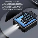 Мини Повербанк 5в1 20000 mAh на 4 Выхода Карманный Внешний Аккумулятор со Встроенными Портами TYPE-C + USB + Iphone + Micro USB с Фонариком и LED Индикатором DEJI Mini M20