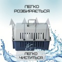  Контейнер Для Авиа Перевозок Животных Переноска Для Кошек и Собак с Металлическими Креплениями и Дверью + Замок до 9 кг Gray