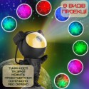 Проектор Звёздного Неба Космонавт Светодиодный LED Ночник Галактика с Лазерной Проекцией Для Детей и Взрослых на Пульте Управления 8in1 Чёрный