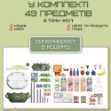 Детская Переносная Корзина с Продуктами Складная 49 Предметов 2в1 Игровой Набор Продавец с Игрушечными Деньгами + Весы Зелёная