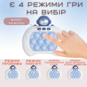 Электронный Поп Ит Интерактивный Беспроводной Детская Игрушка Антистресс Pop It Портативный 4 Режима + Подсветка Космонавт Синий
