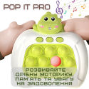 Электронный Поп Ит Про 4 Режима + Подсветка Портативная Беспроводная Интерактивная Развивающая Игрушка Антистресс Pop It Pro Бегемот