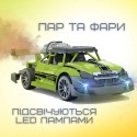 Скоростная Машинка на Пульте Управления Гоночная с LED Подсветкой и Паром на Аккумуляторе STORM Зелёная