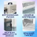 Переноска Контейнер Для Собак и Кошек с Металлическими Креплениями + Замок по Стандартам IATA Для Авиа Перевозок и Транспортировки Животных до 9 кг Серый