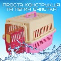 Переноска Контейнер Для Собак и Кошек Для Авиа Перелётов и Транспортировки Животных с Металлическими Креплениями и Дверью + Замок до 9 кг Розовый