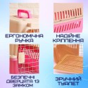 Переноска Контейнер Для Собак и Кошек Для Авиа Перелётов и Транспортировки Животных с Металлическими Креплениями и Дверью + Замок до 9 кг Розовый