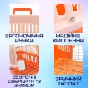 Переноска Для Кошек и Собак Контейнер Для Авиа Перевозок Животных с Металлическими Креплениями и Дверью + Замок до 9 кг Оранжевый