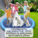 Уличный Бассейн Фонтан Для Собак 2в1 Спринклерная Нескользящая Душ Подушка 100 см
