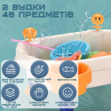 Детская Интерактивная Игра Рыбалка Магнитная Переносная для Двоих 2 Удочки 24 Предмета Белая