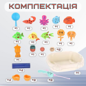 Детская Интерактивная Игра Рыбалка Магнитная Переносная для Двоих 2 Удочки 24 Предмета Белая