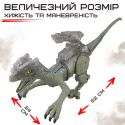 Интерактивный Робот Динозавр на Пульте Управления с Паром + LED Подсветка + Звуковые Эффекты на Аккумуляторе Велоцираптор Серый 52 см