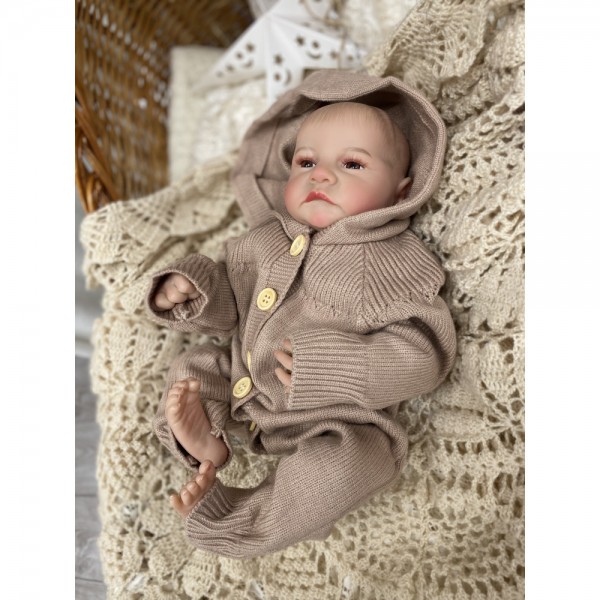 Силиконовая Коллекционная Кукла Реборн Reborn Девочка Сима (Виниловая Кукла) Высота 50 см