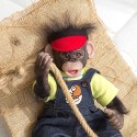 Силиконовая Коллекционная Кукла Реборн Обезьяна Мальчик Чип (Виниловая Кукла Обезьяна) Высота 40 см