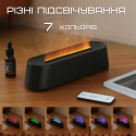 Аромадифузор с Имитацией Огненного Пламя Ультразвуковой USB Увлажнитель Воздуха с LED Подсветкой 3в1 Ночник для Детей Черный