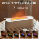 Увлажнитель Воздуха с LED Подсветкой 3в1 Аромадифузор с Имитацией Огненного Пламя Ночник для Детей Белый