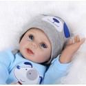 Силиконовая Коллекционная Кукла Реборн Reborn Мальчик Гарри ( Виниловая Кукла ) Высота 55 см